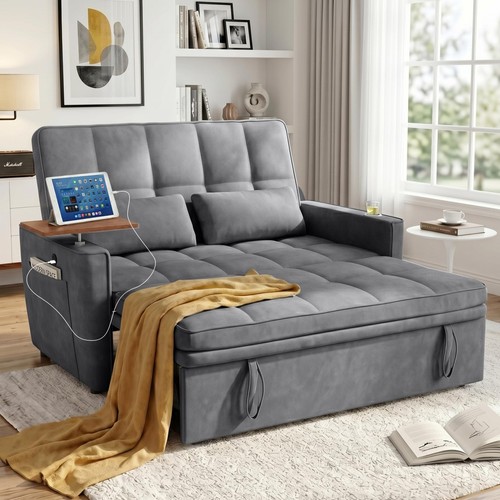 Modern velvet futon sofa - velvet,